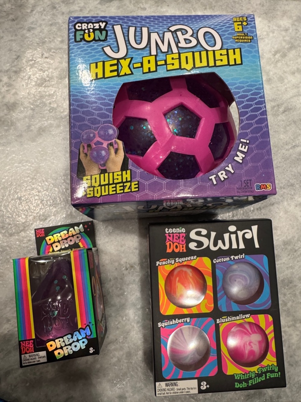 Jumbo Hex-A-Squish Soft Sensory Ball - Pink
